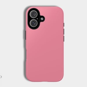 Watermelon Pink Phone Case for iPhone 16, Samsung Galaxy S24, Google Pixel 8 and more l Baby Pink Gift Solid Pink Phone Case Pretty Pink