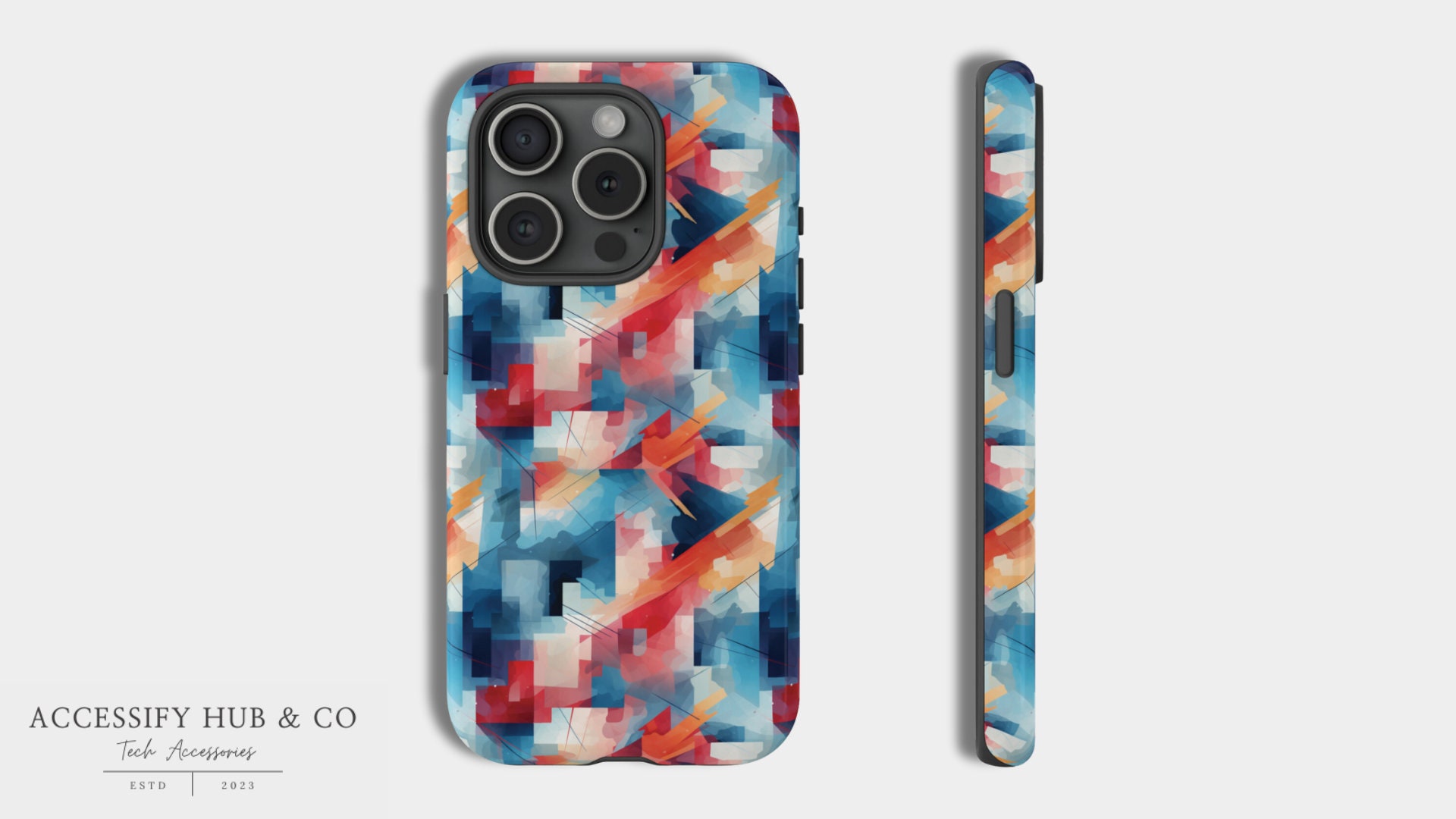 Abstract Geometry Phone Case for iPhone 15, for Samsung Galaxy S23 and