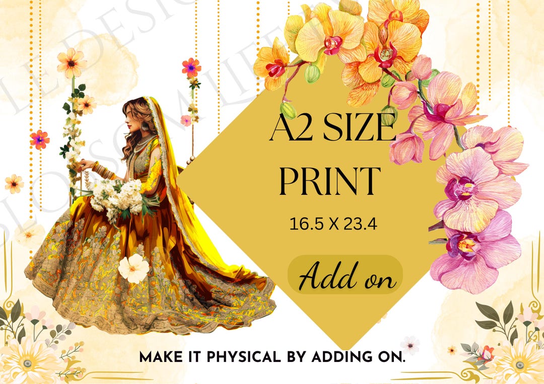 A2 Print - Customisable South Asian Wedding Signs | Custom Mendhi ...