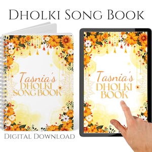 Printable Dholki Song Book Digital Mehndi Desi Song book Dholki Songs Lyrics Book Mehndi Song Book Punjabi Tapay Songs For Mehndi party