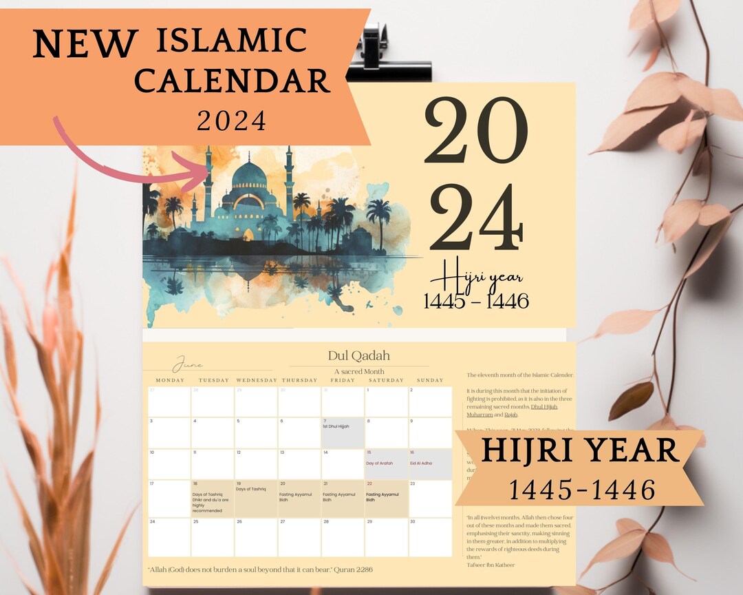 Islamischer Kalender 2024 Hijri Kalender 2024 Hijri - Etsy.de