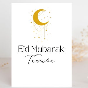 Digital and Printable Eid Card for muslims. Eid Ul Fitr Card