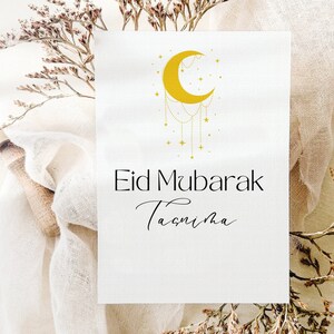 EID-kaarten digitaal voor kinderen en volwassenen | Prachtige Eid Ul Fitr-uitnodiging en -voorstelling | Moslimcadeau voor hem en haar | Personaliseerbare afdrukbare