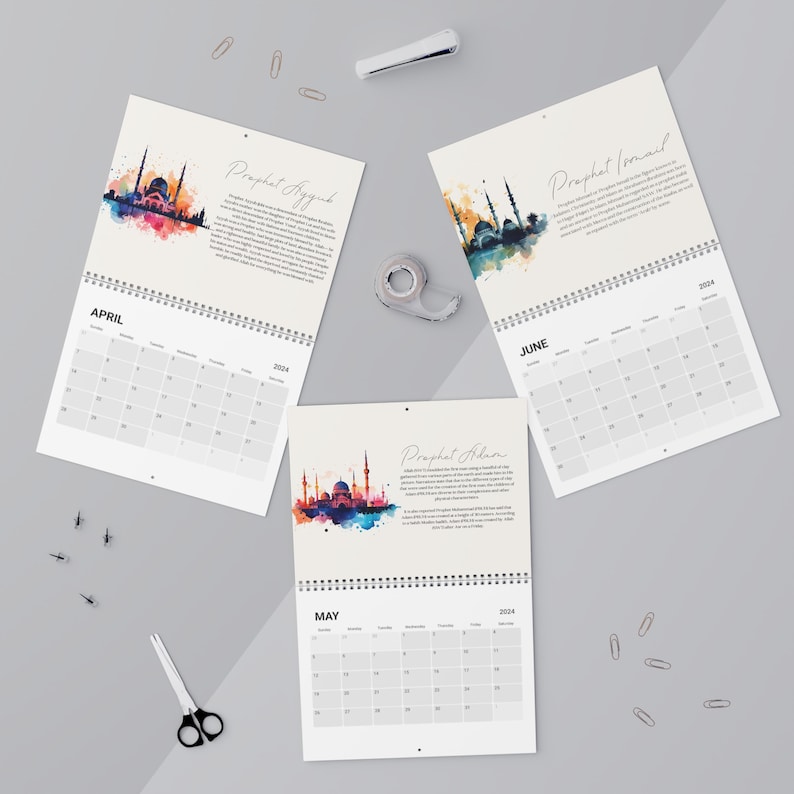 Islamic Calendar 2024 Hijri Months Islamic Planner Etsy
