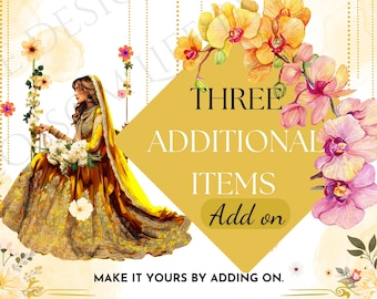 ADD ON 3 Items - Customisable Mehndi sign  | Custom mendhi wedding Sign | | Editable Indian sign | mehndhi, haldi, Sangeet