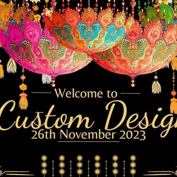 Mehndi welcome sign | elegant mendhi board | mehendi printable sign | Mayoun sign | Indian wedding sign | Customisable indian mehndi sign