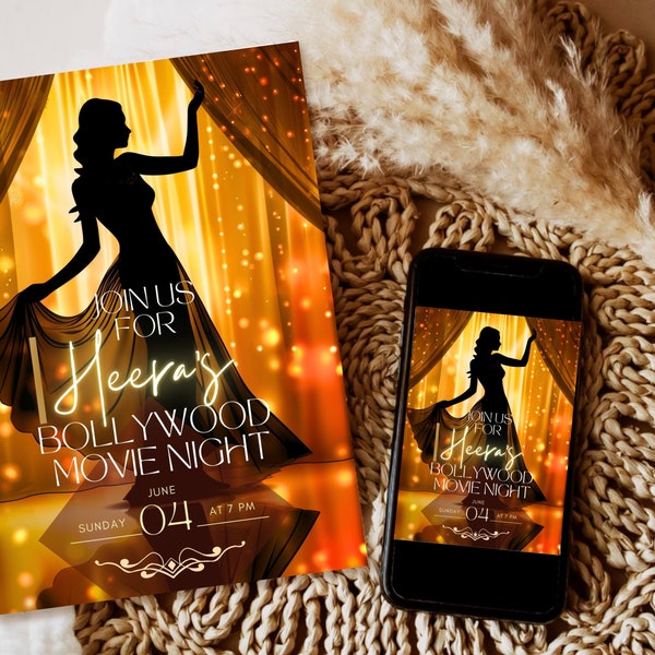 Bollywood Theme Party Invitation Etsy