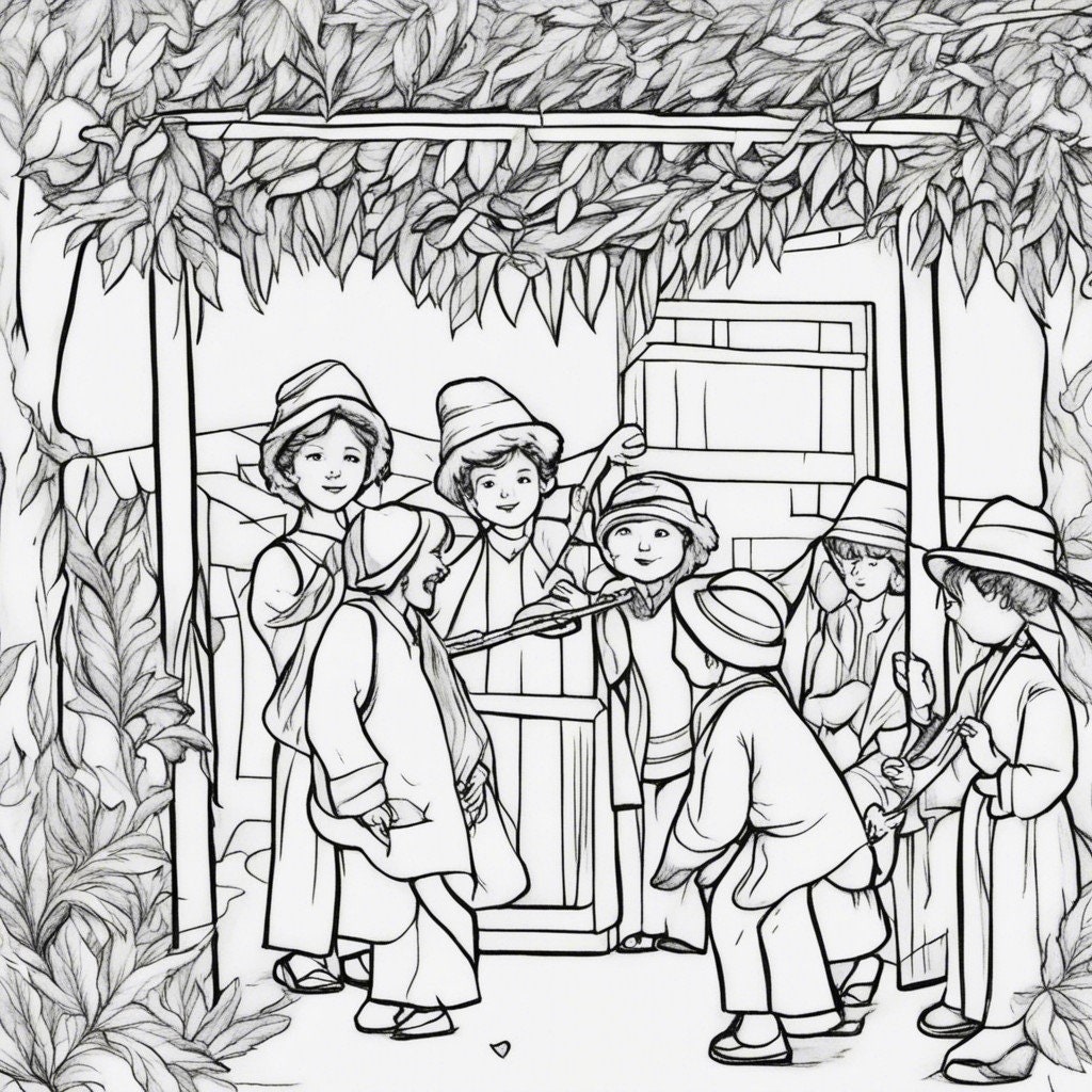 40 Sketch Download and Print Sukkot Coloring Pages, Digital Coloring ...