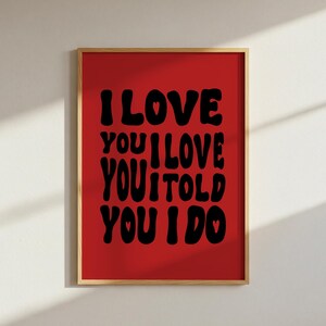 Fontaines DC 'I Love You' Lyric Print: Indie Rock Wall Art image 3