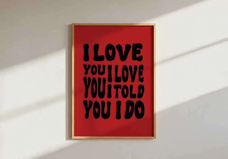 Fontaines DC 'I Love You' Lyric Print: Indie Rock Wall Art image 3