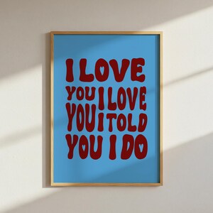 Fontaines DC 'I Love You' Lyric Print: Indie Rock Wall Art image 2