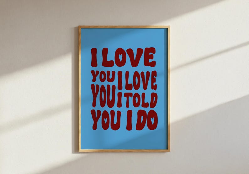 Fontaines DC 'I Love You' Lyric Print: Indie Rock Wall Art image 2
