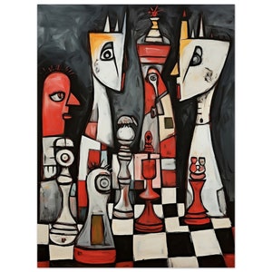 Chess game poster - Chess game pieces