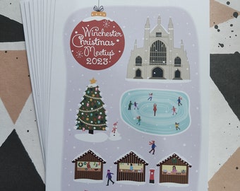 Winchester Christmas Meetup | 10 postcards pack | A6 Size