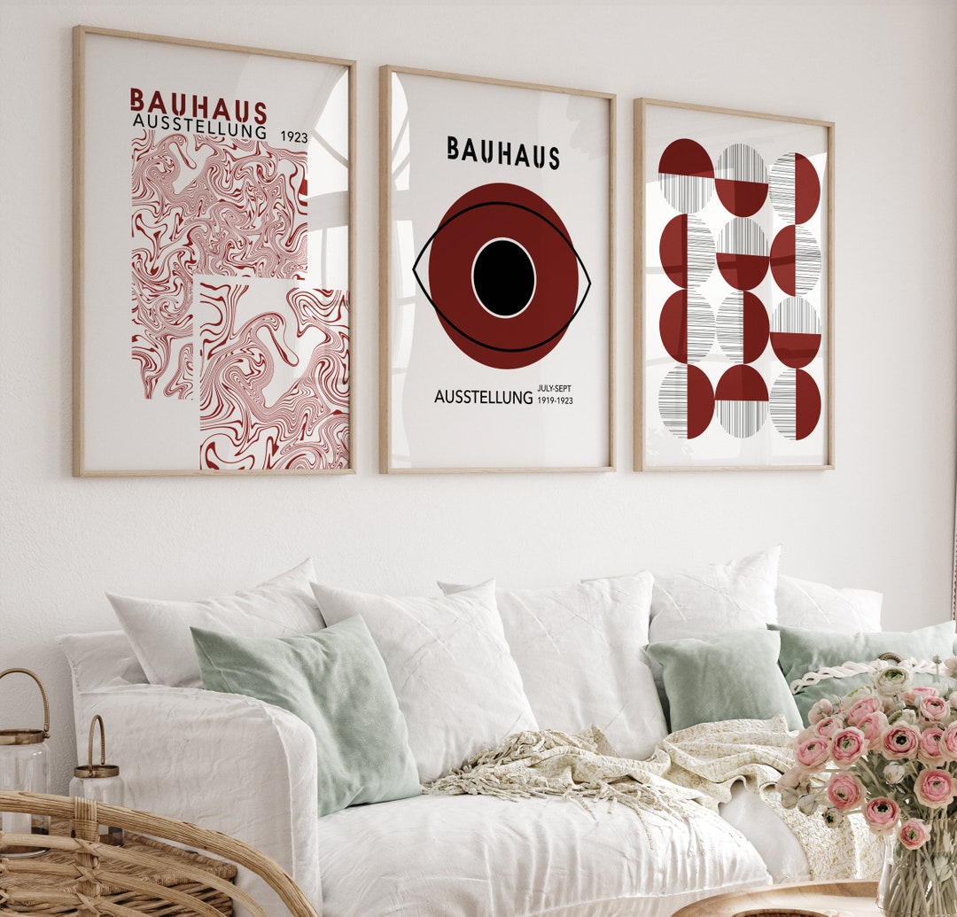 Abstract Bauhaus Posters. Modern Geometric Elements In Trendy Retro Style Memphis Design Image547255678