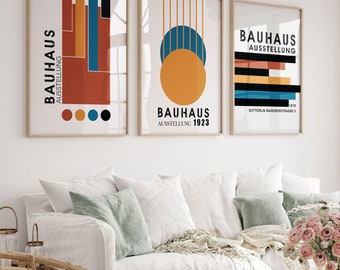 Bauhaus Ausstellung Wall Art Prints, 3er-Set (Digitaler Download)