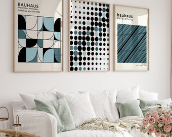 Bauhaus Geometric Art Prints, Set of 3 (Digital Download)