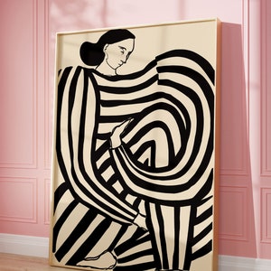 Valentine&#39;s Day Decor with Postmodern Black and White Wall Art, Downloadable Digital Prints, Artful Gifts, and Printable Exhibition Pieces