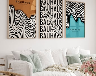 Bauhaus Ausstellung Poster Drucke, Abstrakte Wandkunst (Digitaler Download)