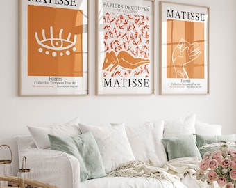 Conjunto de láminas artísticas de Matisse, galería de pared de mediados de siglo (descarga digital)