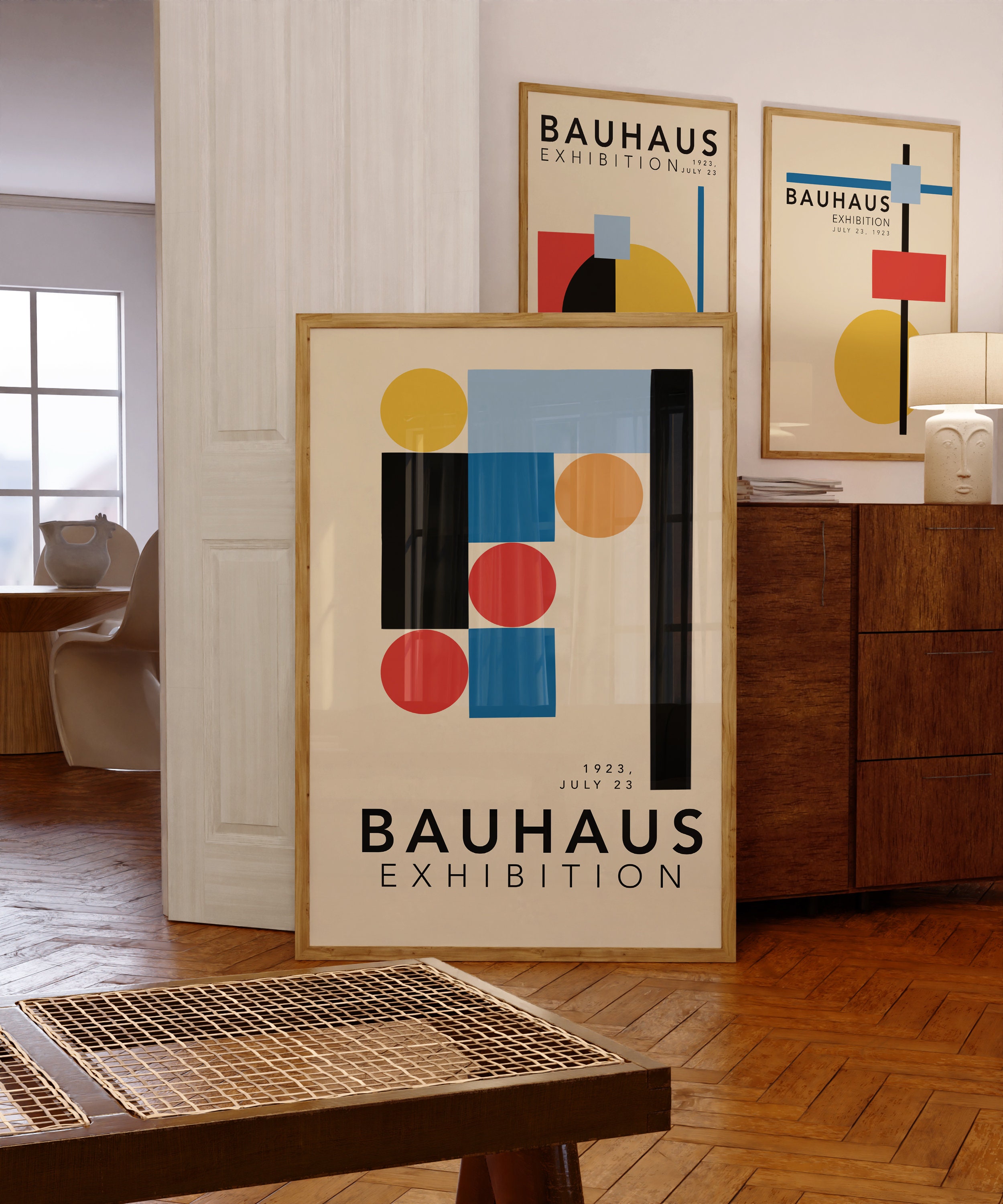 Bauhaus Exhibition Print Set, Geometric Gallery Wall Art (digital ...