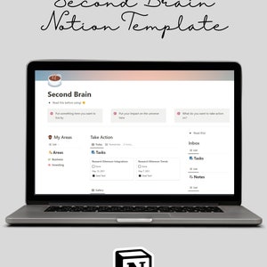 Notion Template, Second Brain, Work Template, ADHD Friendly, Business and Life Planner, Dashboard Aesthetic, Projects Notion, Task Tracker