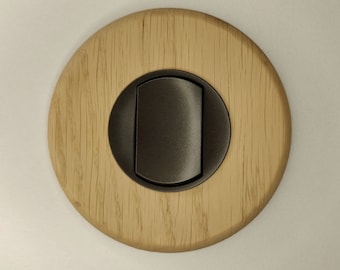 Plaque en bois pour interrupteur / prise arrondie, cache pour interrupteur