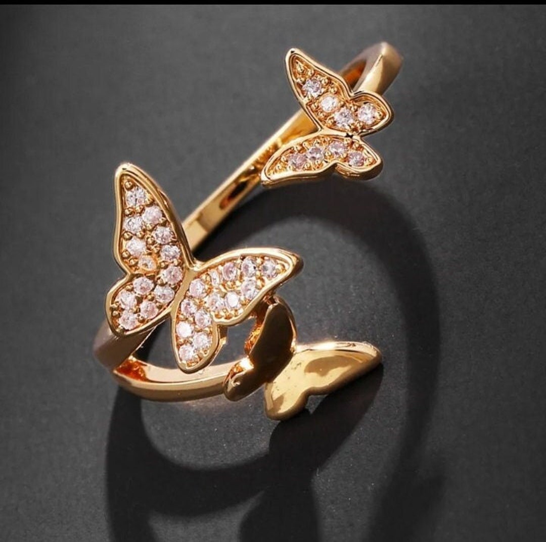 Butterfly Ring - Etsy