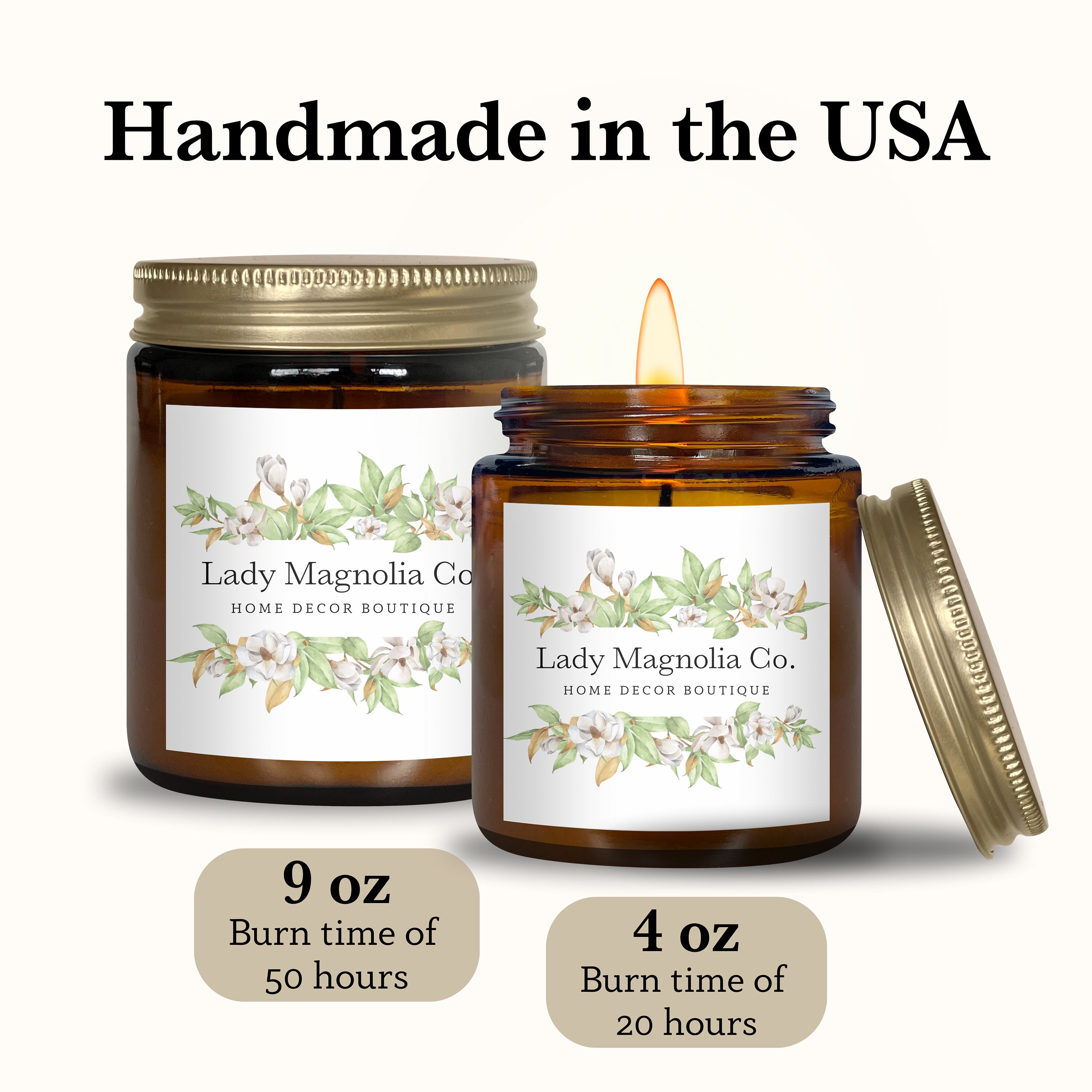 Personalized Birth Flower Candle Birthday Gift for Her Candle