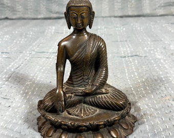 王冠仏像 - 12.5インチ仏像 - 仏教神の彫刻 - 瞑想ヨガ神の神