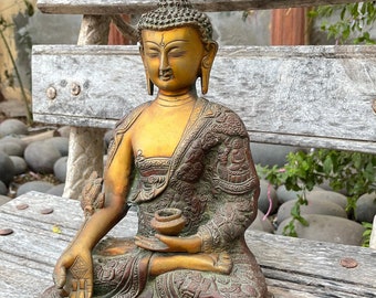 ヤマタカ 壁掛けマスク チベット仏教 古銅製 時代物 仏陀の壁掛けマスク、家の装飾、スピリチュアルな置物、石工マスク