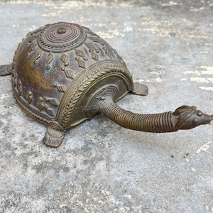 Estátua de tartaruga de bronze antiga, escultura de animal, presente de Natal, estatueta de tartaruga, escultura de tartaruga esculpida, arte colecionável, tartaruga de bronze, presentes