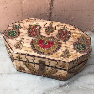 Schmuckschatulle aus Holz, Knochen-Intarsien-Schmuckschatulle, Schmuckschatulle, Schmuckschatulle, Muttertagsgeschenk, Sammlerstück, Erinnerungsbox