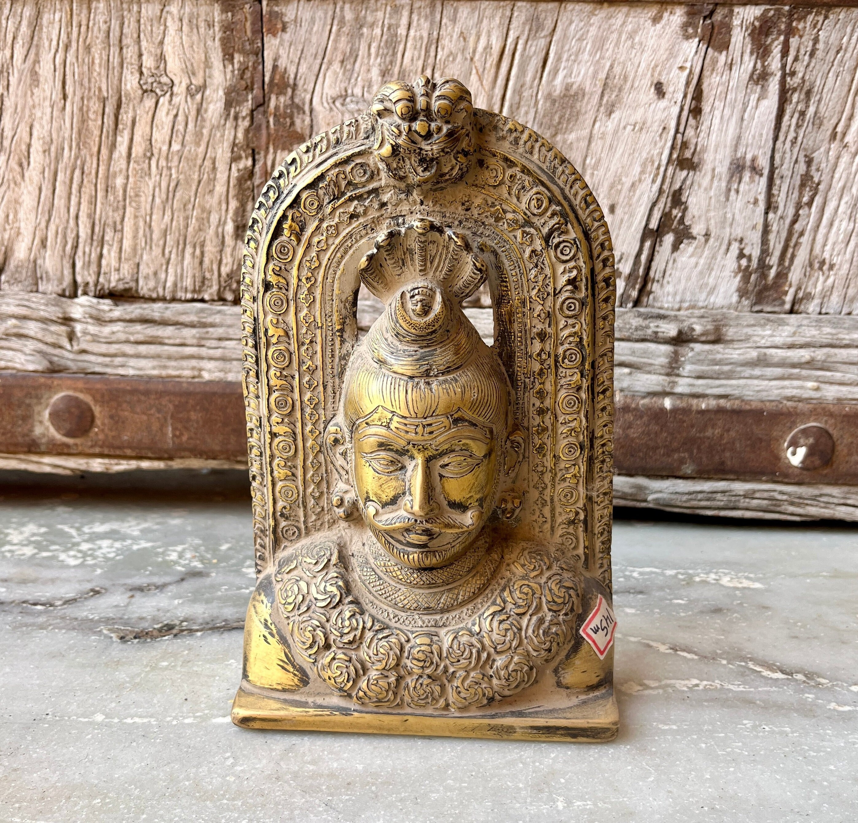 Lord Shiva Head Idol with Kirtimukha, Brass Old Shiv Bust, Shankar Idol, God Idol Statue, Shiva Face, Home Decor, Shankar Murti for Gifts