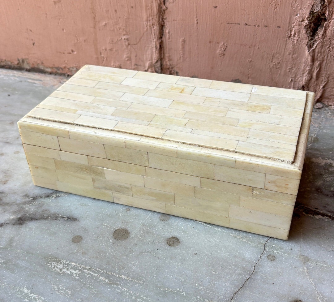 Large Bone Inlay Storage Box Storage Box, Bone Inlaid Box, Wooden Jewlery Box, Exquisite Bone Inlay ...