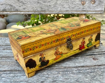 Houten sieradendoos, Mughal Era Artwork Bone Inlay Box, Opbergdoos, Bone Inlaid Box, Moederdag Cadeau, Collectible Stuk, Aandenken Box, Decor