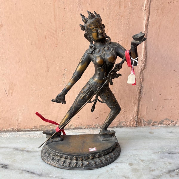 Buddhist sculpture, Vajrayogini Hand Carved Statue for Meditation and Spiritual Growth, Dakini statue, Rare Find, Collectible Art,Home Decor