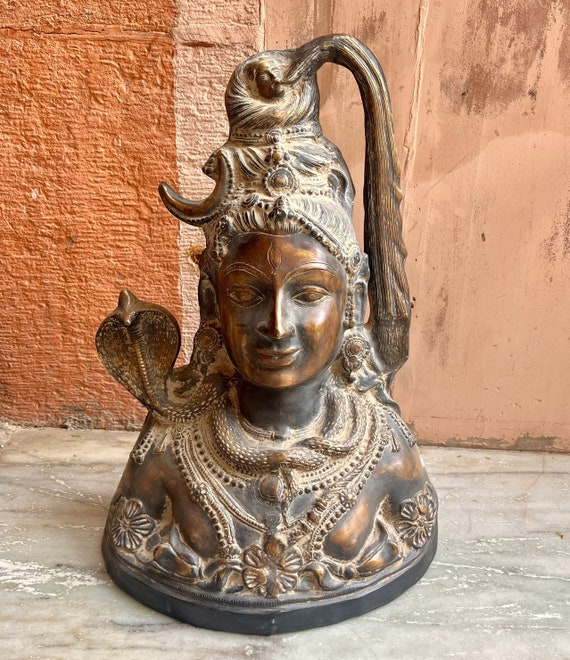 Bronze Mukhalinga (Shiva Ji Head) - Late 18thC Bronze Mukhalinga (Shiva Ji Head) - Late 18thC