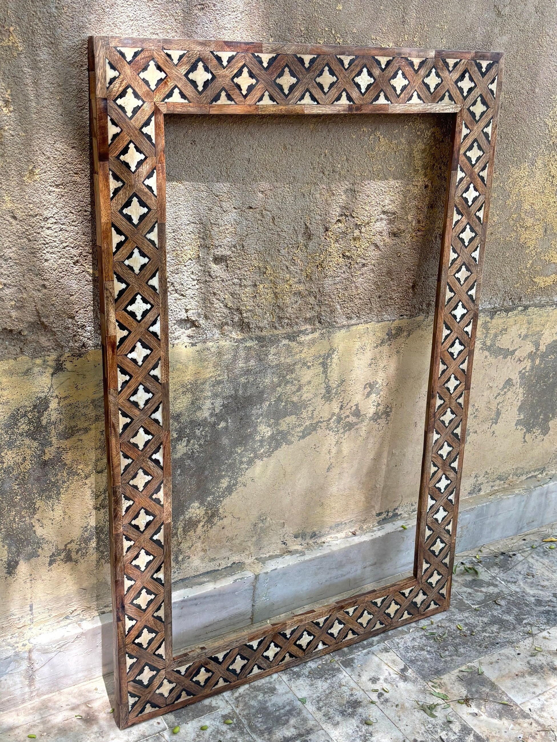 Designer Inlaid Frame, Wooden Bone Inlay Mirror Frame, Living, Office ...
