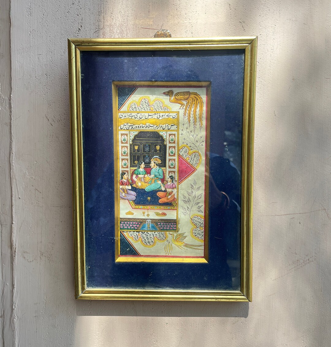 Mughal Miniature, Painting a Mughal Emperor Akbar & Empress Jodha Bai