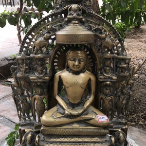 Alte Messing Hand geschnitzte Buddha Statue, spirituelle Figur, Tempel Dekor, Meditation Buddha, Buddha Skulptur, Wohnkultur, Geschenke