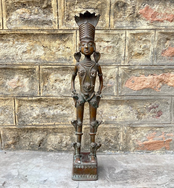 Dhokra Work Figure of Durga - Ca 100 Yrs Old Dhokra Work Figure of Durga - Ca 100 Yrs Old