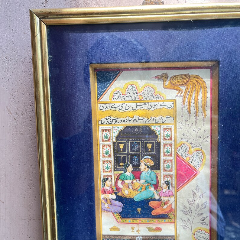 Mughal Miniature, Painting a Mughal Emperor Akbar & Empress Jodha Bai