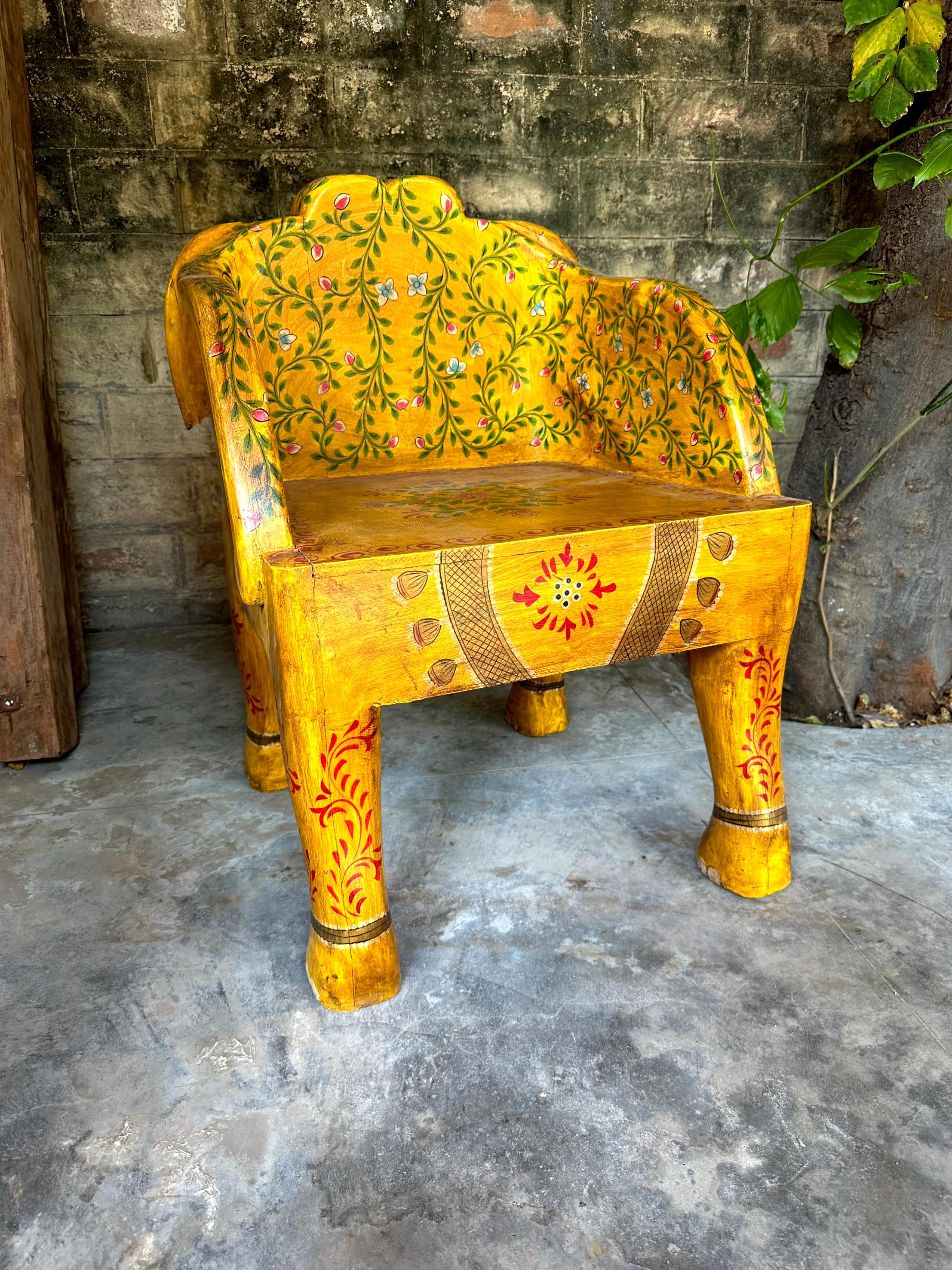 椅子 | 彫刻が施された木製の象 | キングチェア | 高級椅子 | 手作り