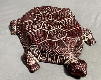 ブロンズ赤亀、庭の装飾、ブロンズ亀像、動物彫刻、亀の置物、手彫り亀