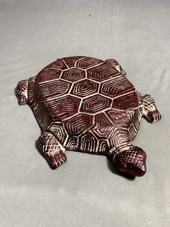 ブロンズ赤亀、庭の装飾、ブロンズ亀像、動物彫刻、亀の置物、手彫り亀