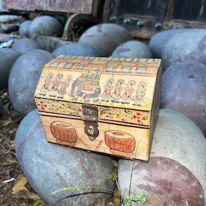 Holz-Schmuckkästchen, Mughal-Ära Kunstwerk, Knochen-Inlay-Box, Aufbewahrungsbox, Knochen-Intarsien-Box, Muttertagsgeschenk, Sammlerstück, Erinnerungsbox