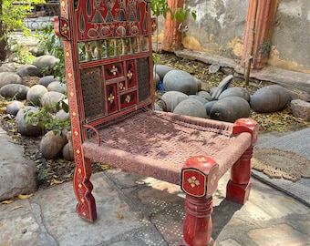 Chair Wooden Hand Chair For Sale Rajasthani Painted Wooden Low