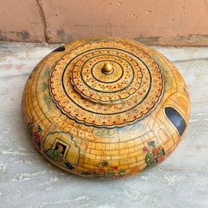 Mogul-Malerei-Box, altes Teakholz-Knochen-Inlay-Opium mit Deckel-Box, handgeschnitzt, Tabak-Aufbewahrungsbox, eingelegte Box, Sammlerkunst, Kamel-Knochen-Box