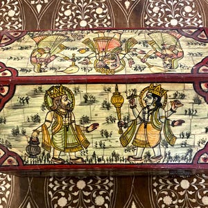 Ganesha God Bone Inlay Box, Aufbewahrungsbox, Knochen eingelegte Box, Sammlerstück, Erinnerungsbox, Schmuckschatulle, Muttertagsgeschenk, Wohnkultur